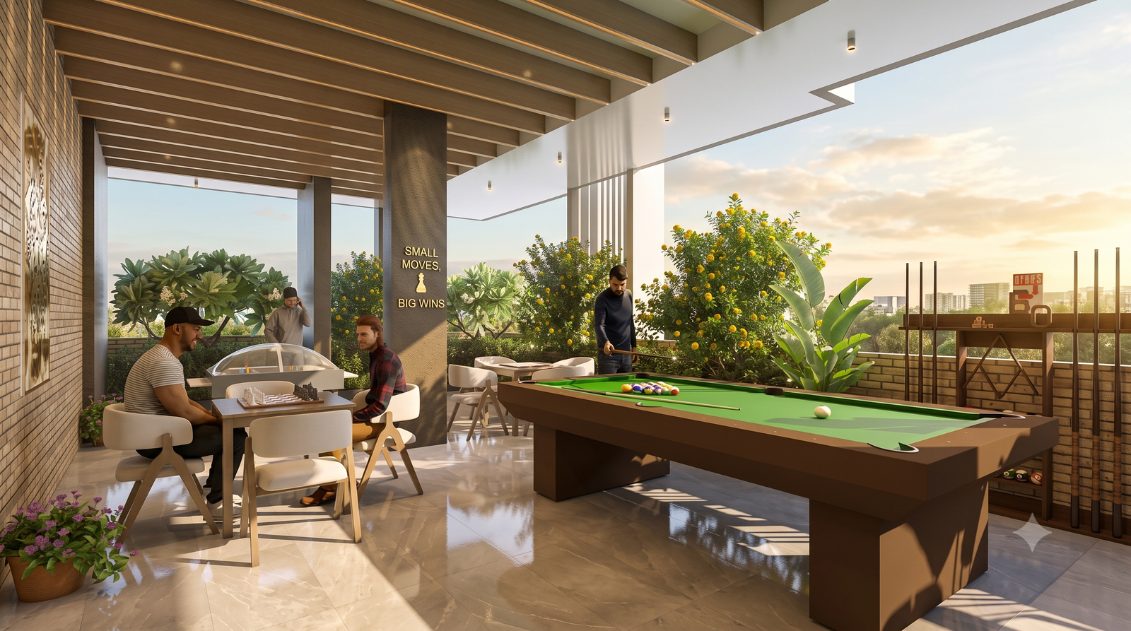 Indoor Gaming & Recreation Lounge