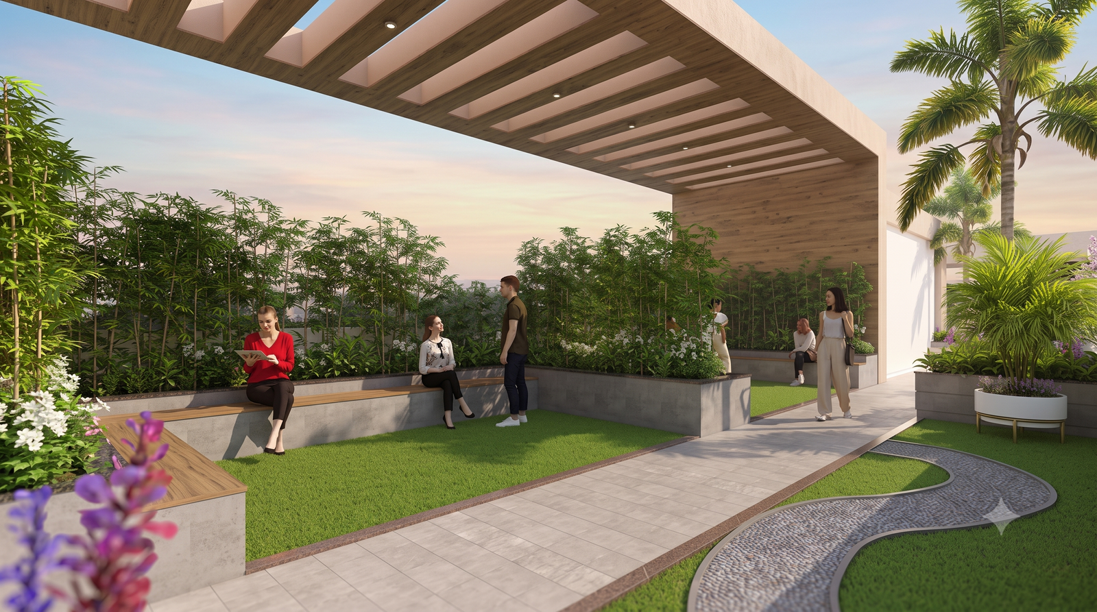 Landscaped Gardens & Leisure Walkways